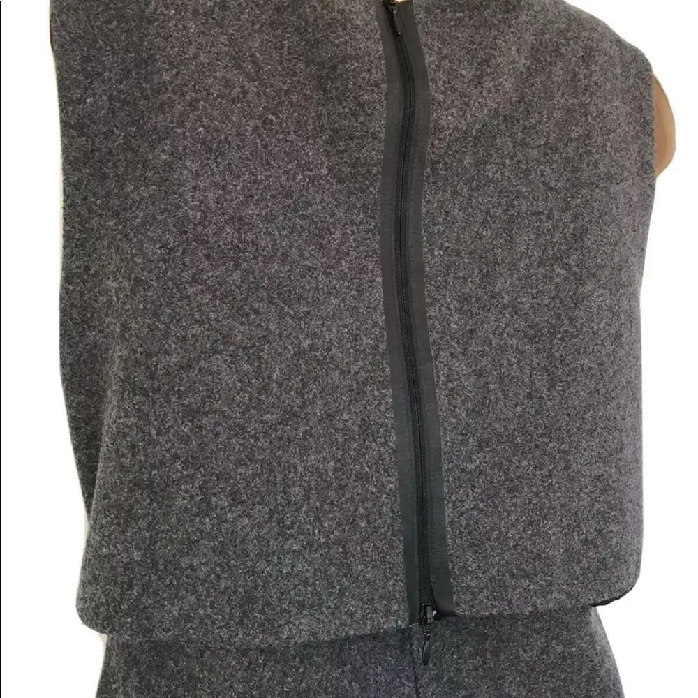 Kate Spade Saturday Woman's Sz 4 Gray Wool Blend Sleeveless Career Dress